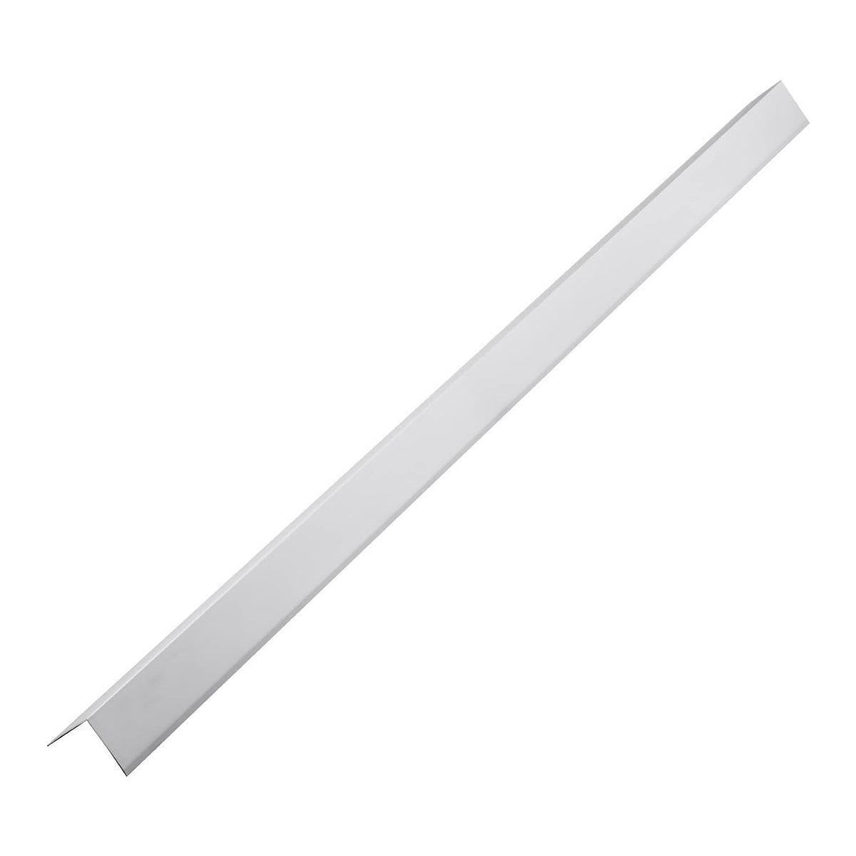 Aluminum self-adhesive wall corner guard strip with angled end, straight profile
