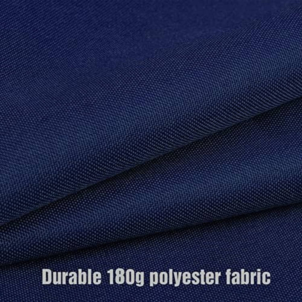 Navy 180g polyester umbrella canopy fabric, woven texture close-up