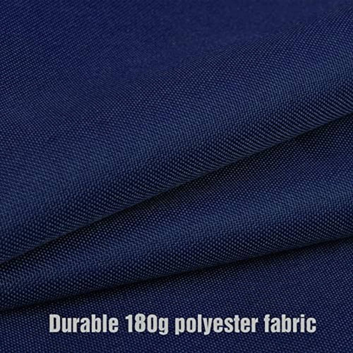 Navy 180g polyester umbrella canopy fabric, woven texture close-up