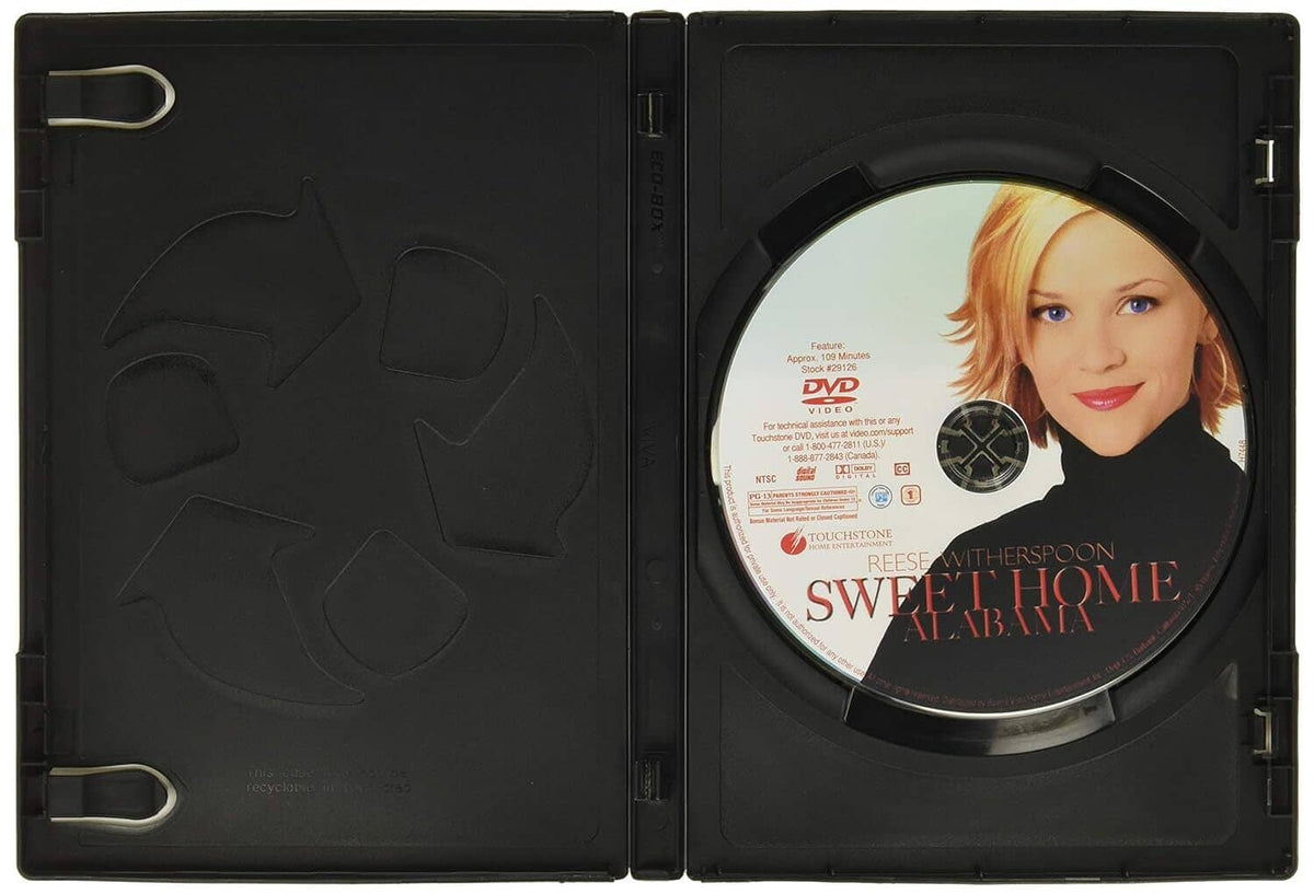 Sweet Home Alabama DVD disc in black case with Reese Witherspoon artwork