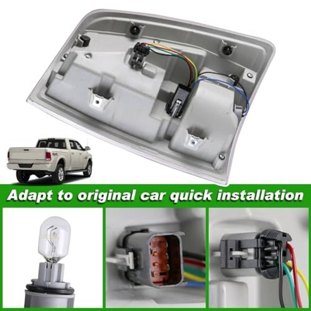 Rear housing of LED tail light assembly with wiring connectors and mounting points