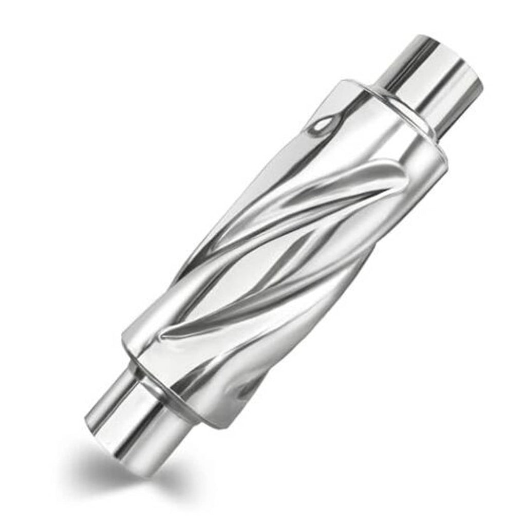 2.5-inch universal performance muffler exhaust tip with polished stainless steel body