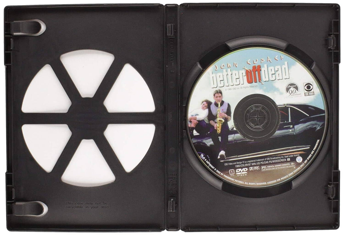 DVD in black case with round disc label featuring cast and logo