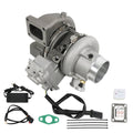 Turbocharger assembly with solenoid valve, metal housing, wiring harness, and mounting parts