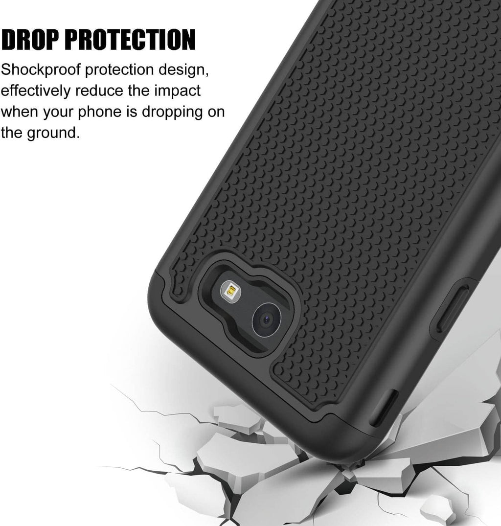 Shockproof phone case drop protection angle with camera opening and side port cutout