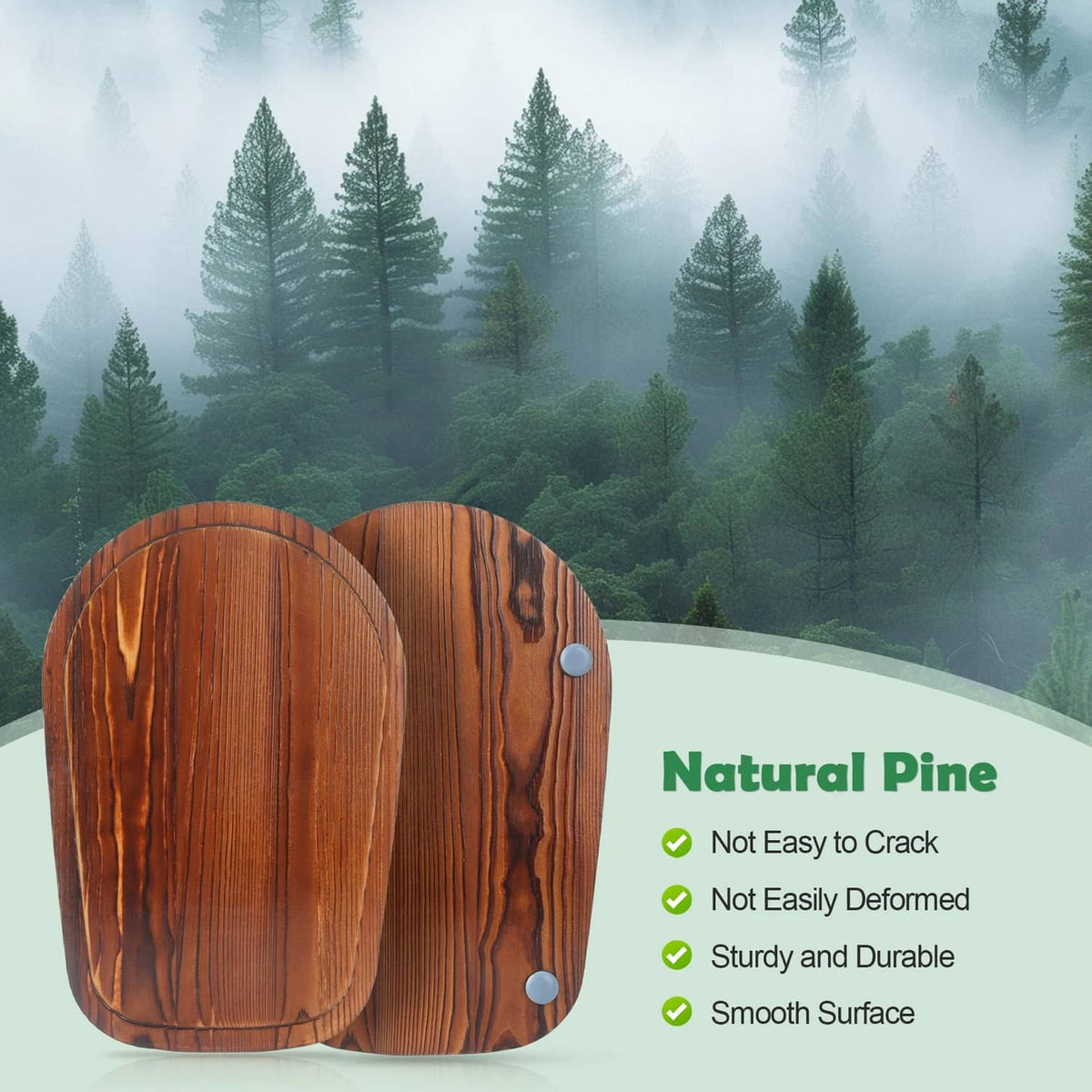 Dark wood rounded mixer slider board with smooth finish and blue attachment dots