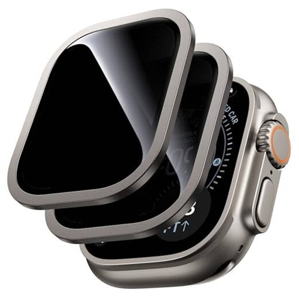 Privacy screen protector for Apple Watch Ultra 49mm, dark curved display cover