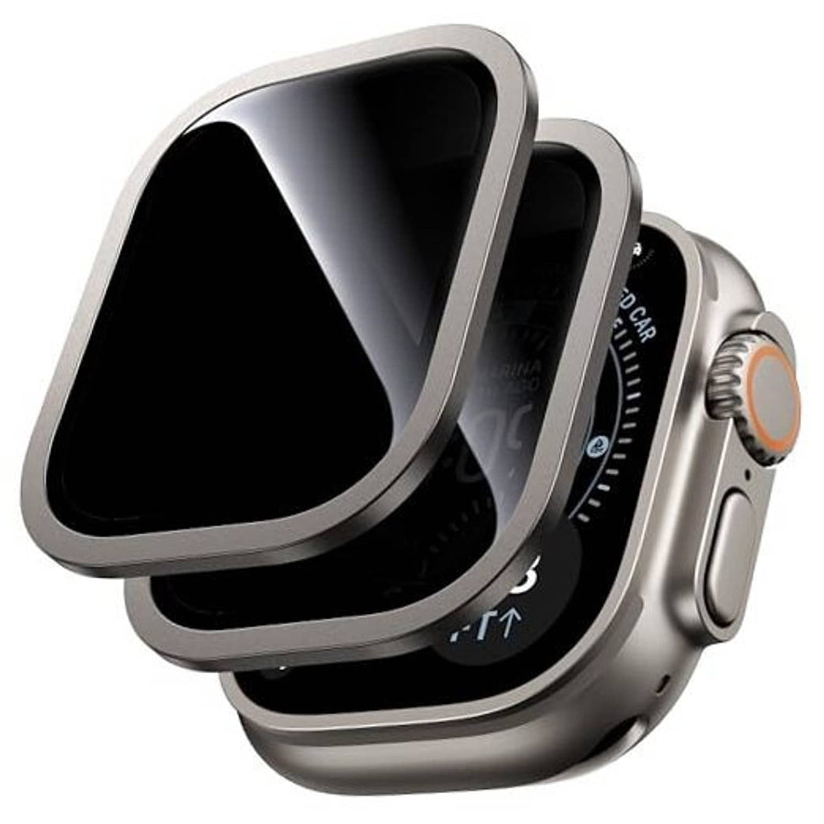 Privacy screen protector for Apple Watch Ultra 49mm, dark curved display cover