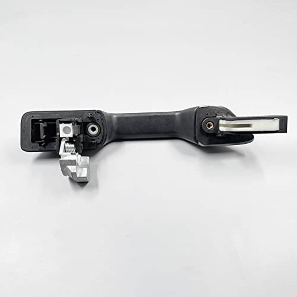 Exterior door handle interior view showing mounting hardware and connector