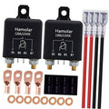 12V DC heavy duty starter relay switches, terminals and copper ring lugs kit (2-pack)
