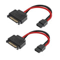 SATA power adapter cable, 15-pin male to 6-pin slimline, red and black wires