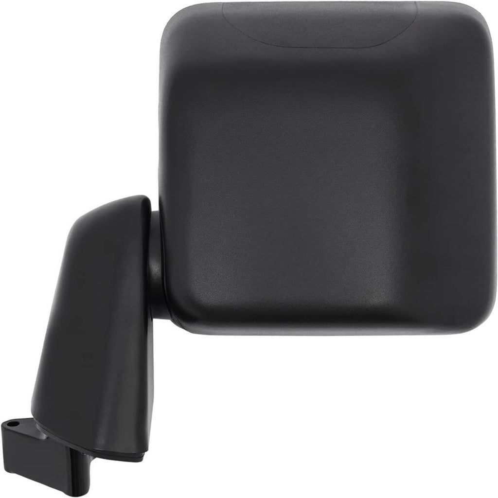 Black rear-view mirror housing with side profile and mounting base