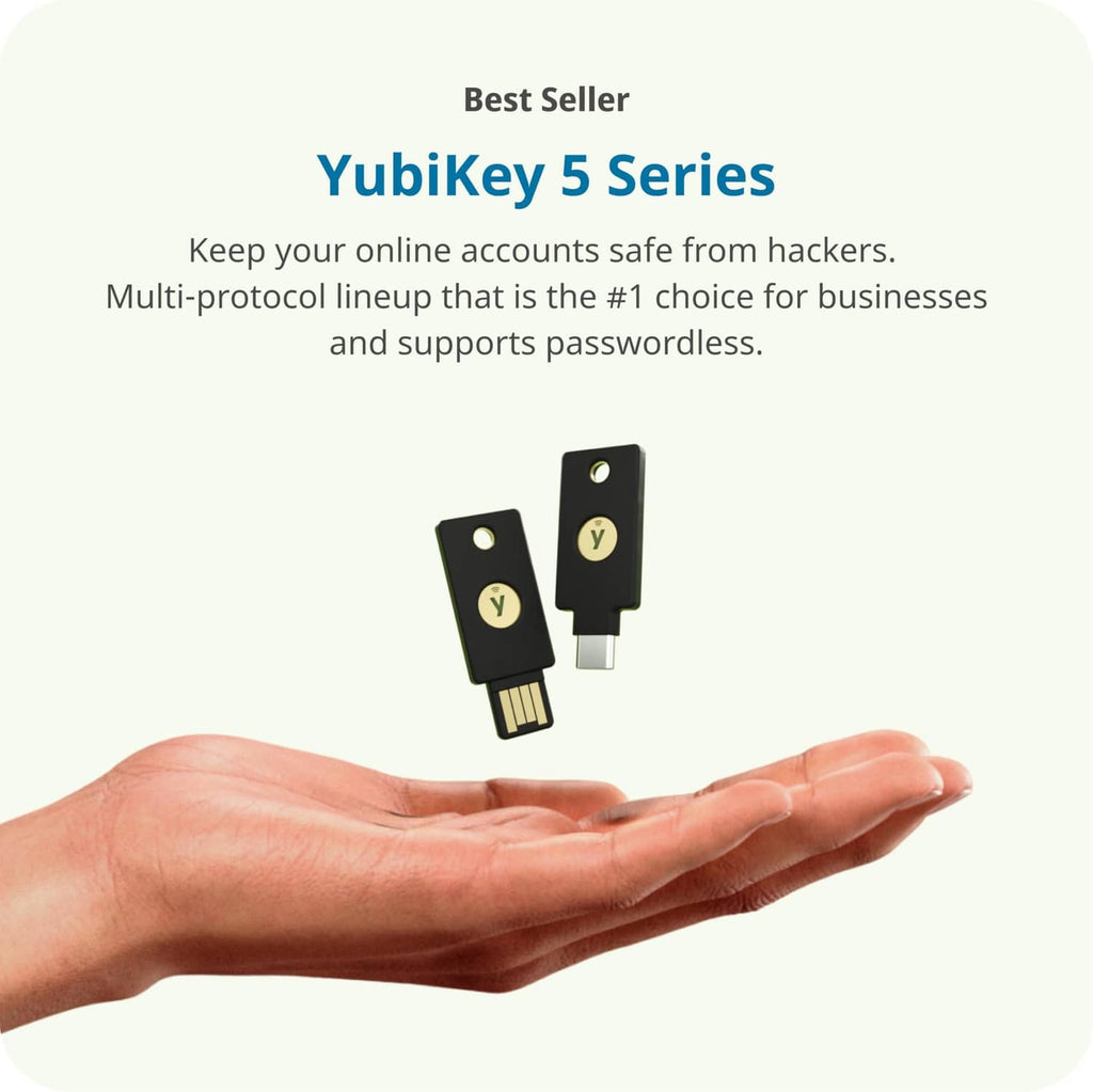 NFC USB-C security key pair held in hand