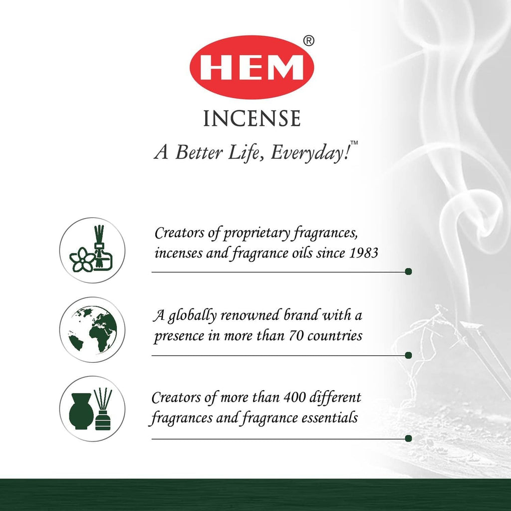 Incense brand card with light smoke swirls and decorative seal