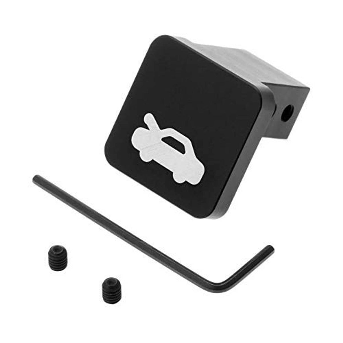 Hood release latch handle repair kit: black latch bracket, L hex key, and two screws