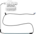 Washer lid lock assembly with gray wire harness and white plastic connector