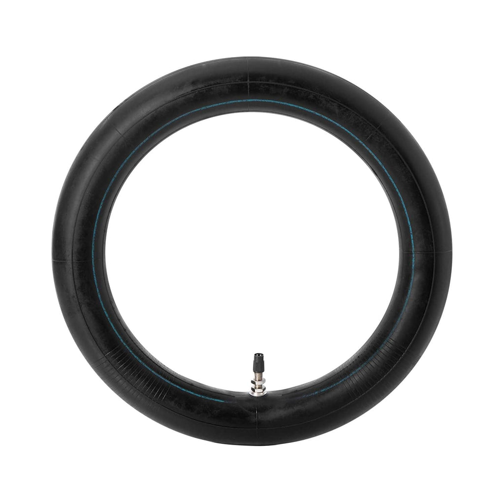 Motorcycle inner tube replacement, black loop with blue stripe and straight valve stem
