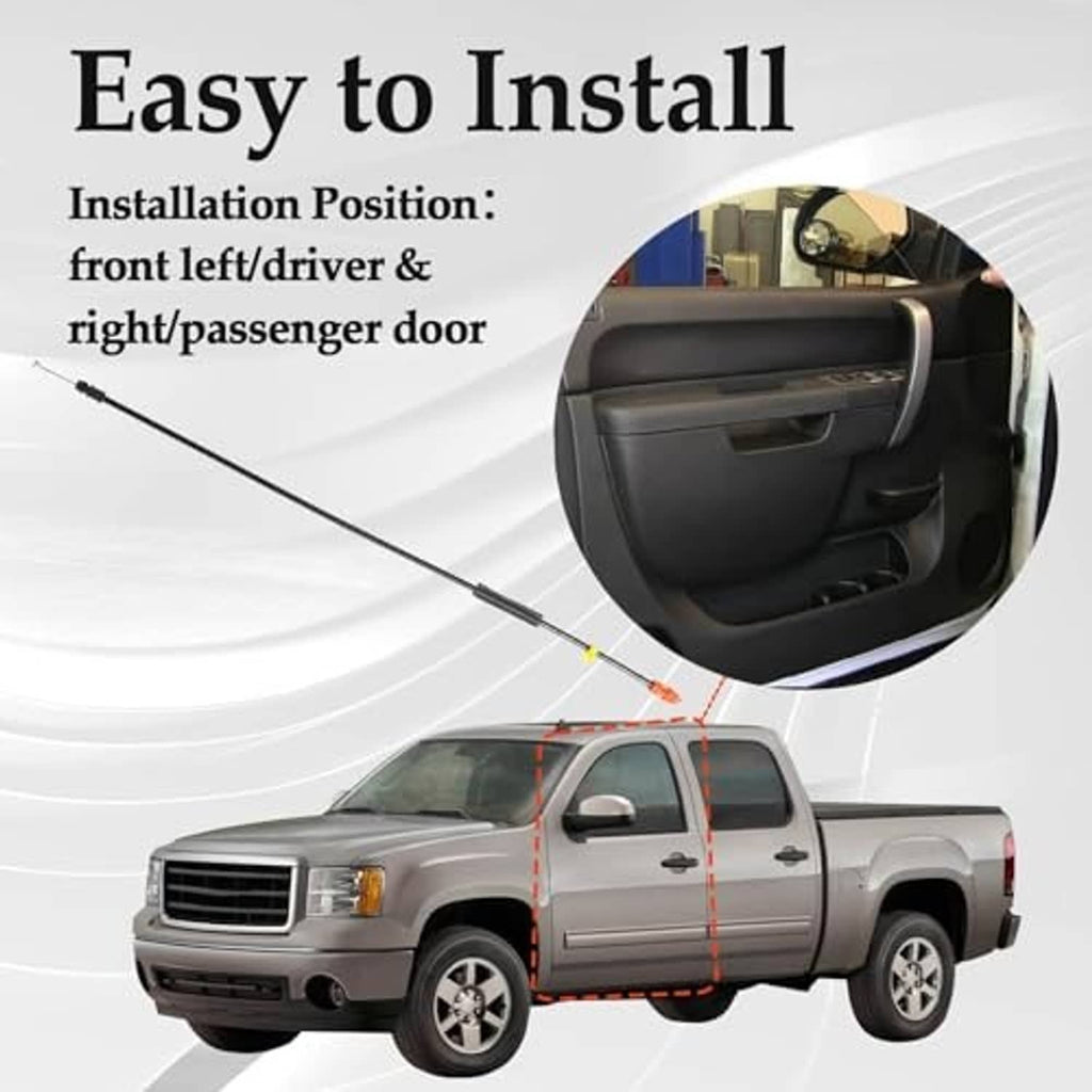 Inside door latch release cable shown for front left or passenger door installation