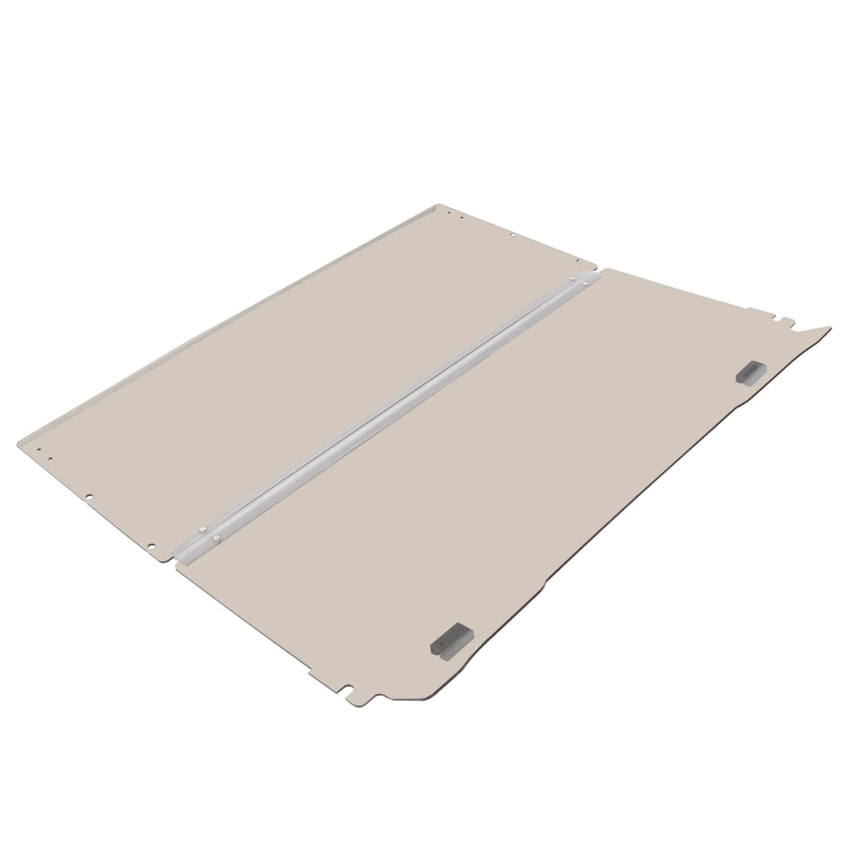 Tinted flip windshield windscreen panel with silver frame and side cutouts