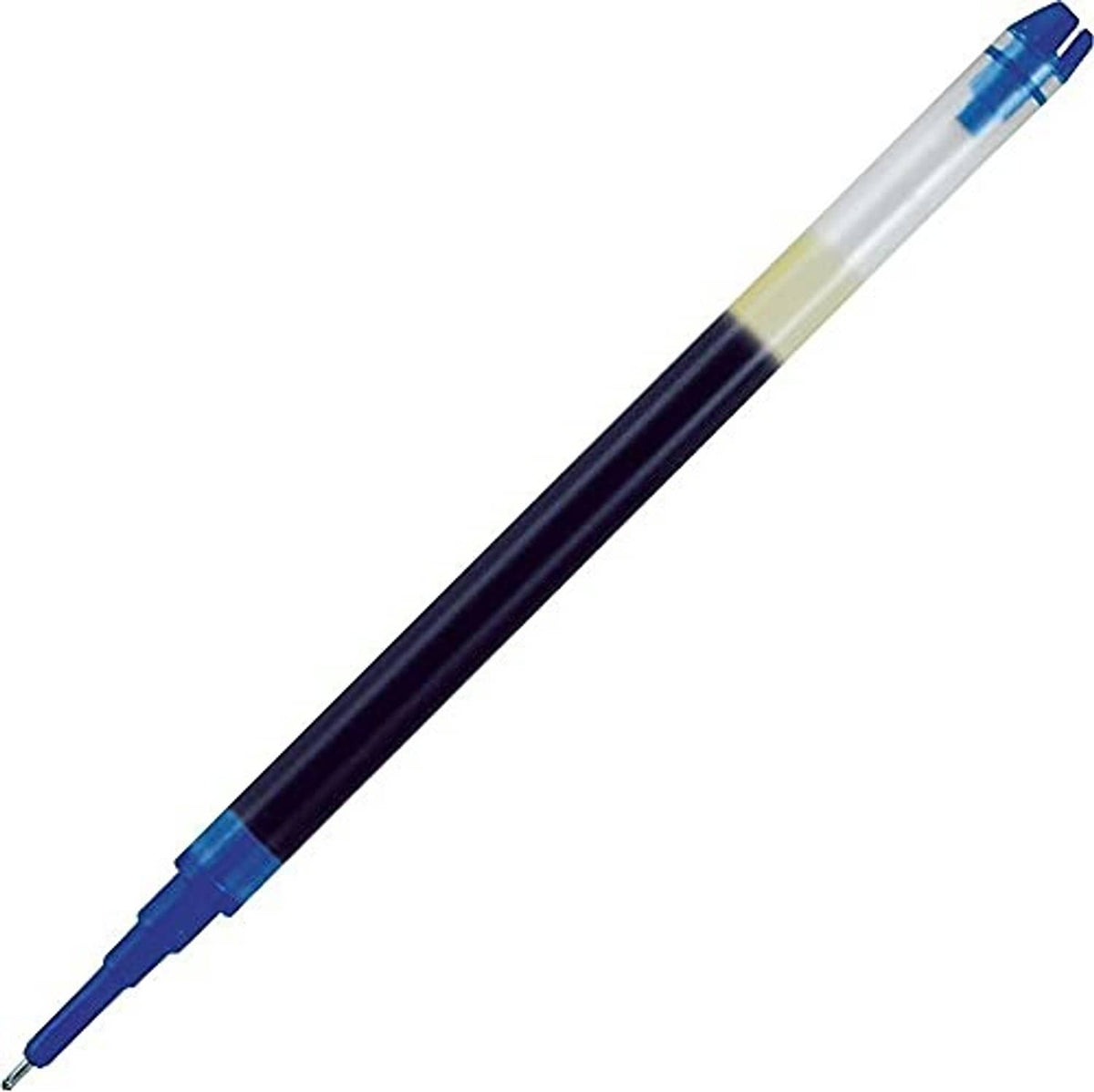 Blue extra-fine 0.5 mm liquid ink refill cartridge with clear barrel
