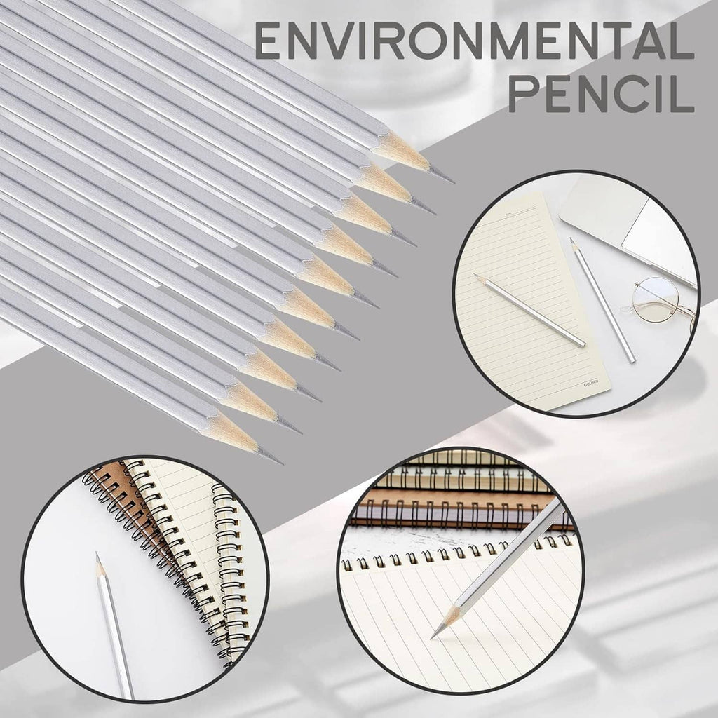 Silver welders marking pencils with pointed tips, shown in close-up on paper.