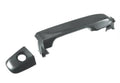 Exterior door handle, front left, dark gray plastic with keyhole trim