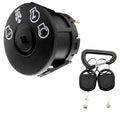 Black 4-position ignition starter switch with key cylinder and two keys