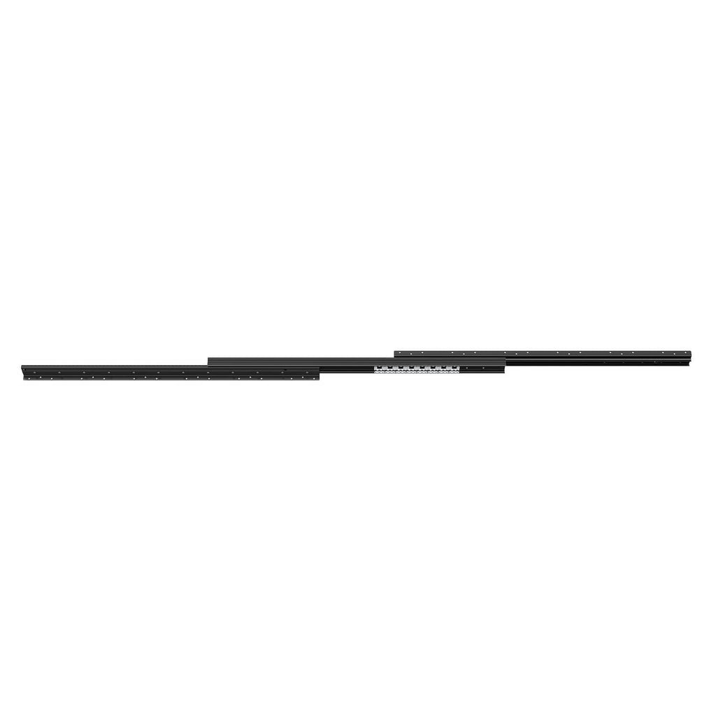 Undermount drawer slide rails, 40-inch black metal tracks with mounting holes