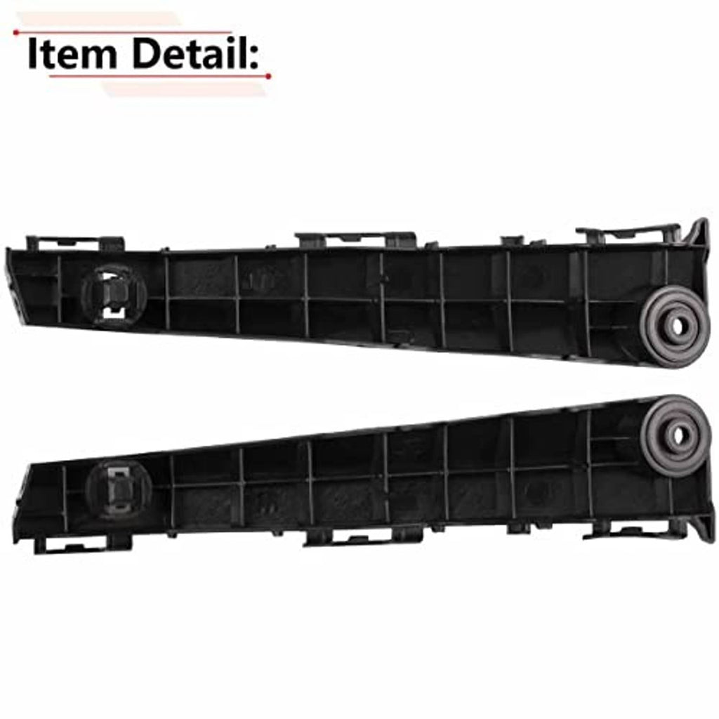 Front bumper bracket set: black plastic inner grid with circular end mounting discs