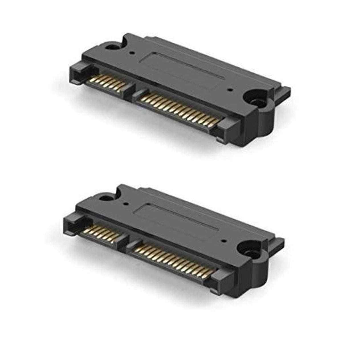 SATA 15+7 male to SATA 15+7 female adapter converter, 2-pack