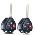 Black key fob shell replacement with metal key blade and lock/unlock button icons