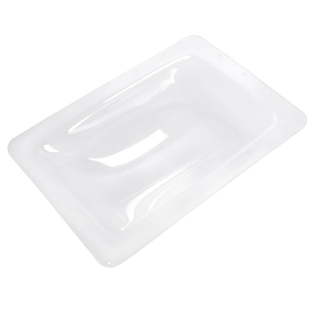 Clear plastic RV skylight cover with dome bubble top, rectangular, 18 x 26 in