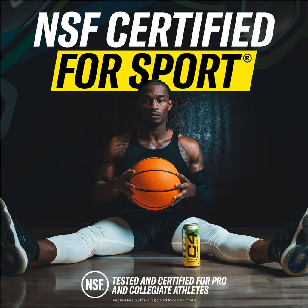 C4 Performance energy drink can - NSF Certified for Sport, zero sugar