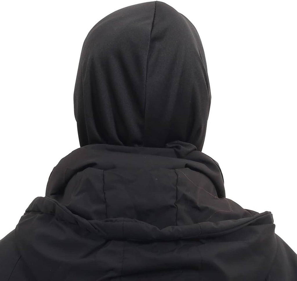 Black hooded mask cover with covered white wig edge