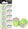 Green CR1/3N alkaline batteries blister pack with two 3V batteries and metal terminals