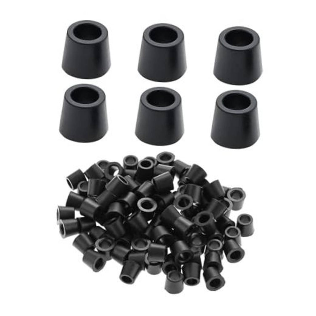 Black rubber conical quick coupler charging gaskets, assorted hose seal caps