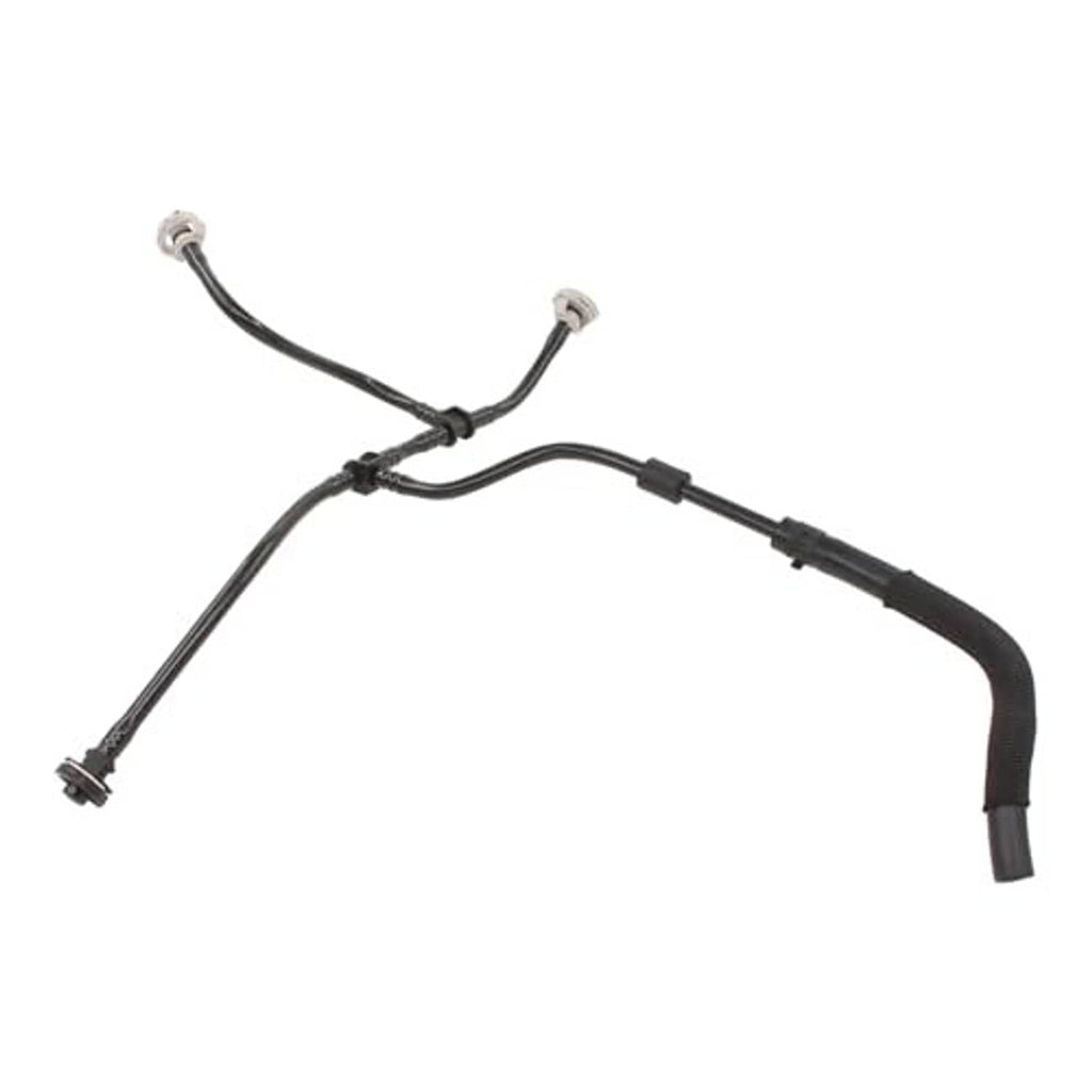 Coolant hose assembly with black tubing and metal quick-connect fittings