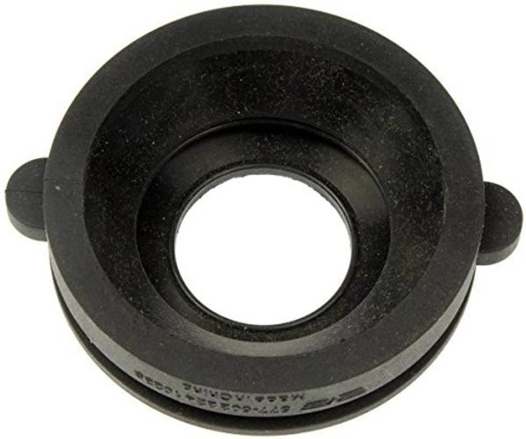 Black fuel filler neck seal with recessed inner ring and center hole