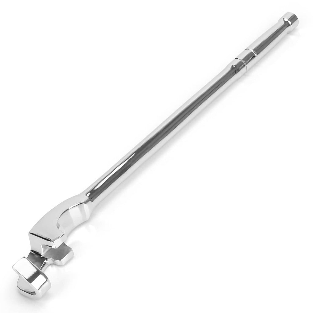 Extra-long silver wrench extender tool with double open wrench ends
