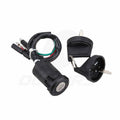 Ignition key switch with wiring harness, black plastic housing and two metal keys