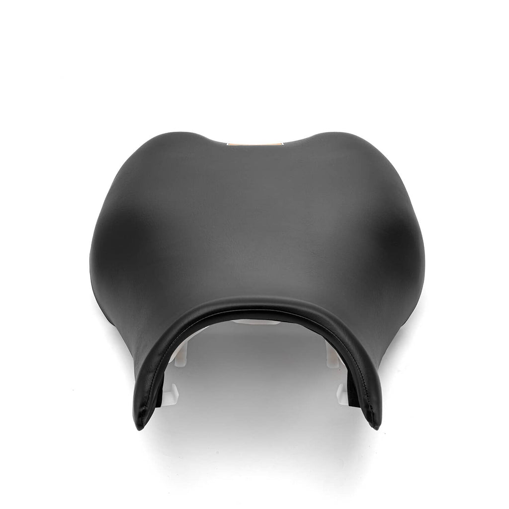 Black replacement seat underside with contoured front opening and protective edges