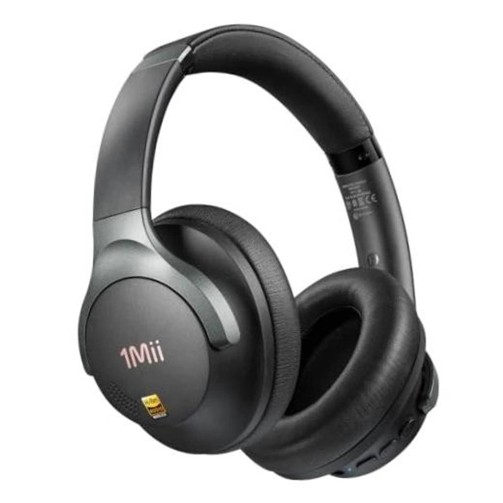 Black over-ear headphones with padded headband and soft ear cushions.