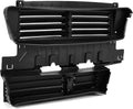 Radiator active grille shutter with motor, black plastic grille and slatted louvers