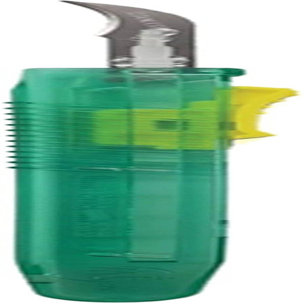 Retractable seam ripper featuring teal casing, yellow cap, and metal blade tip