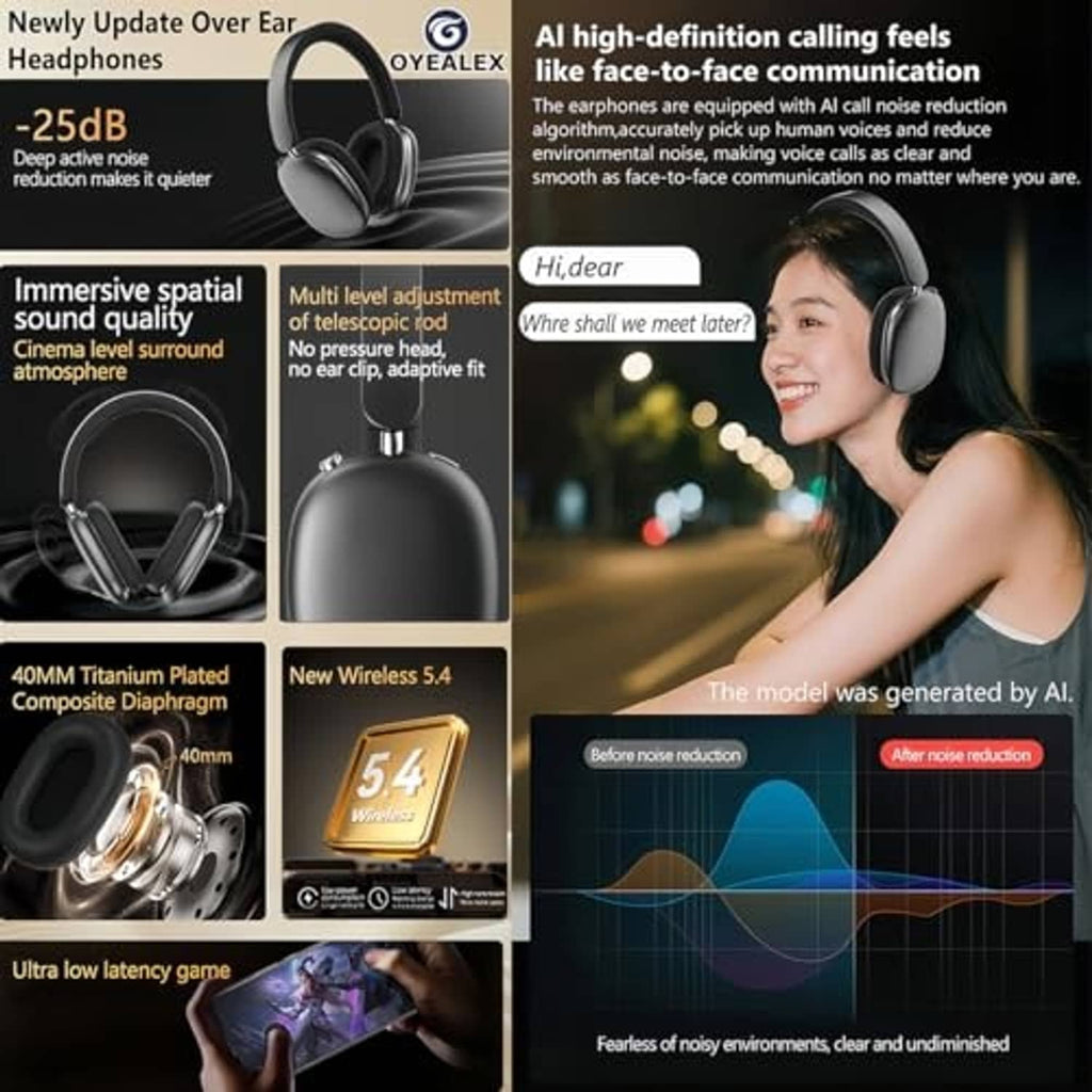 Silver over-ear headphones with cushioned earcups and over-the-head headband