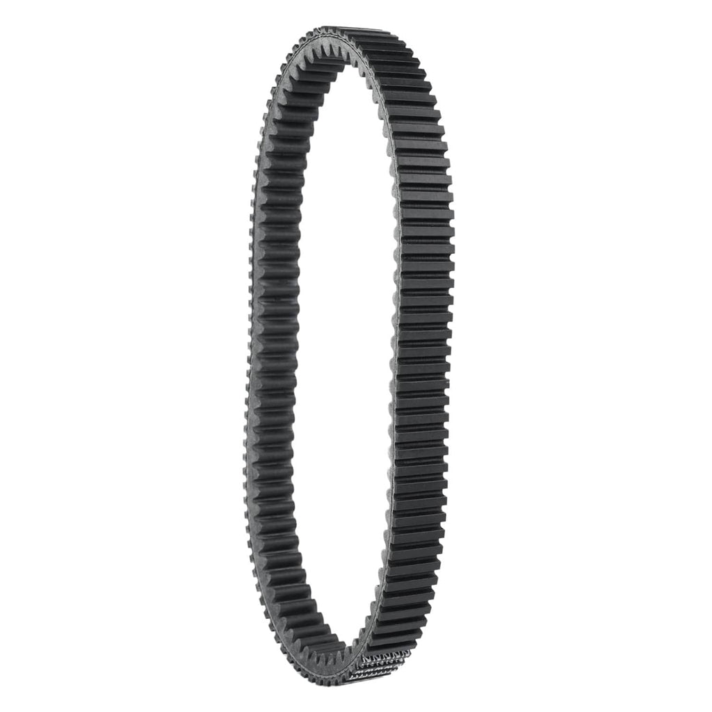 Clutch drive belt loop with fine ribbed teeth along both sides, black