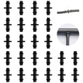 Black barbed drip irrigation connector fittings, assorted pack pieces