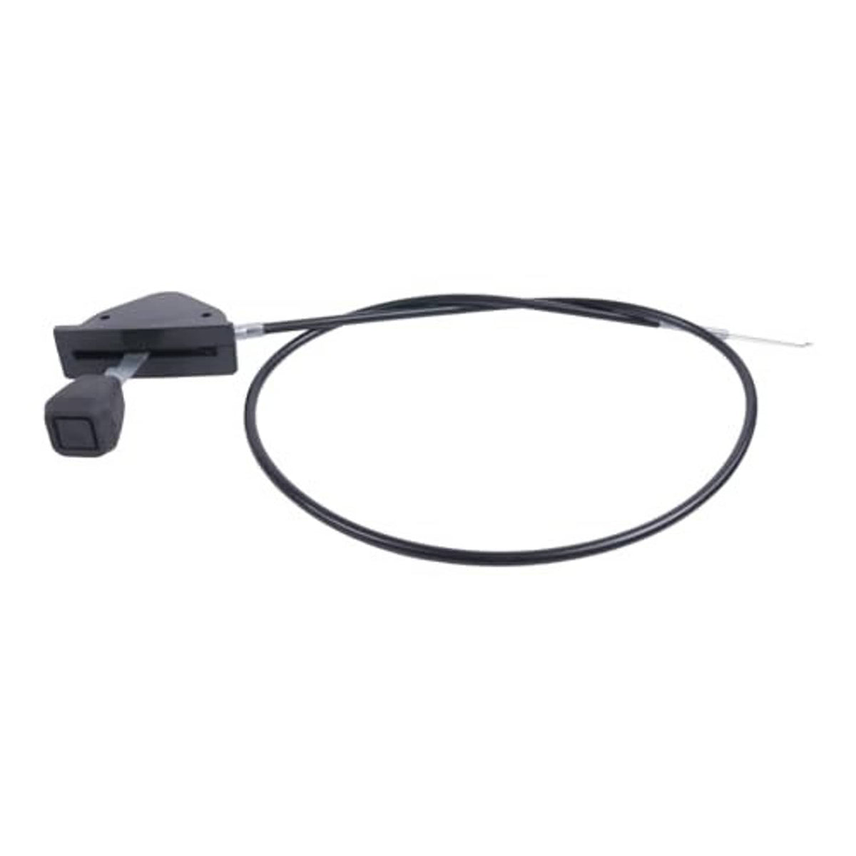 Throttle cable control lever with black cable loop and side-mounted lever pad.