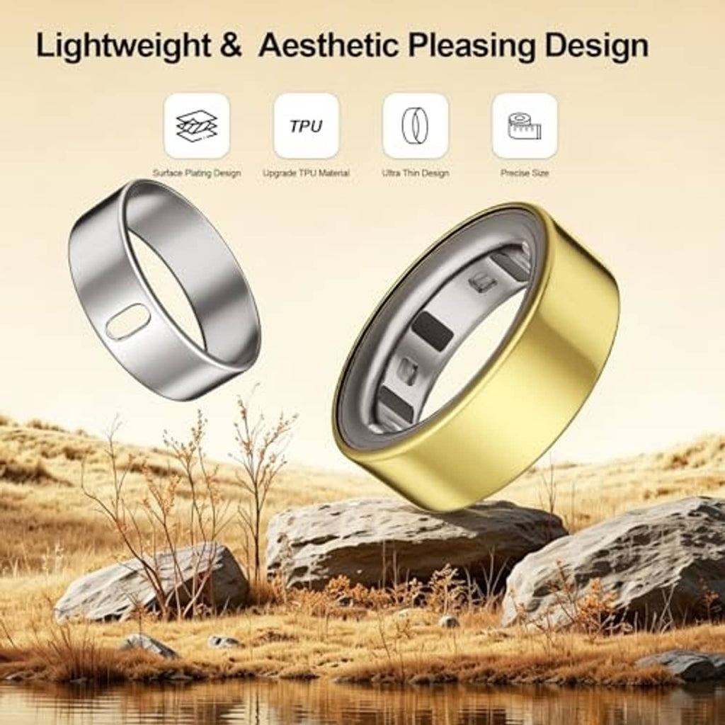 Silver and gold TPU ring covers with side cutouts and thin protective profile.