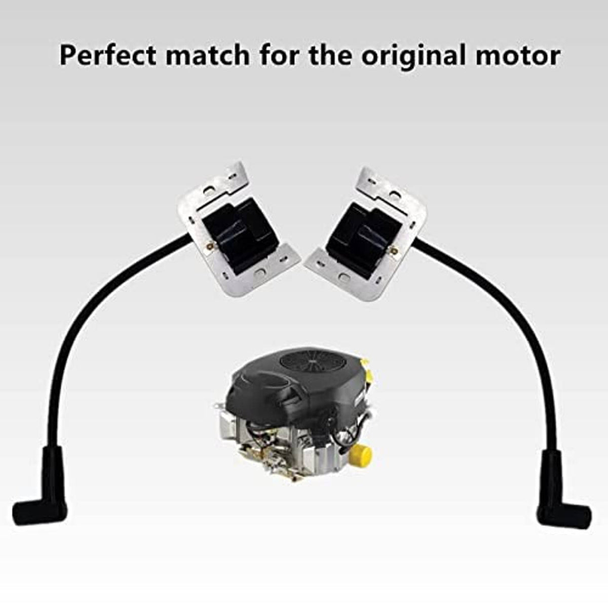 Digital ignition modules with black coils, metal brackets, and extended wire leads